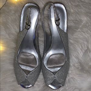silver heels